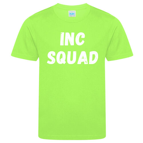 Inc Squad Kids Performance T-Shirt – Electric Green Thumbnail